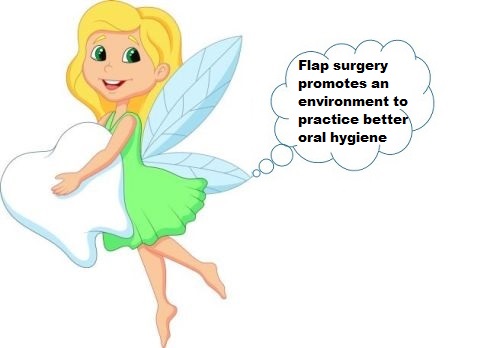 Flap surgery by periodontist